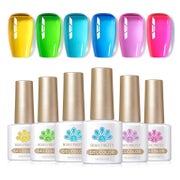 Nagellack UV Gel Jelly Neon Kristall Transparent Soakoff Som 1 St