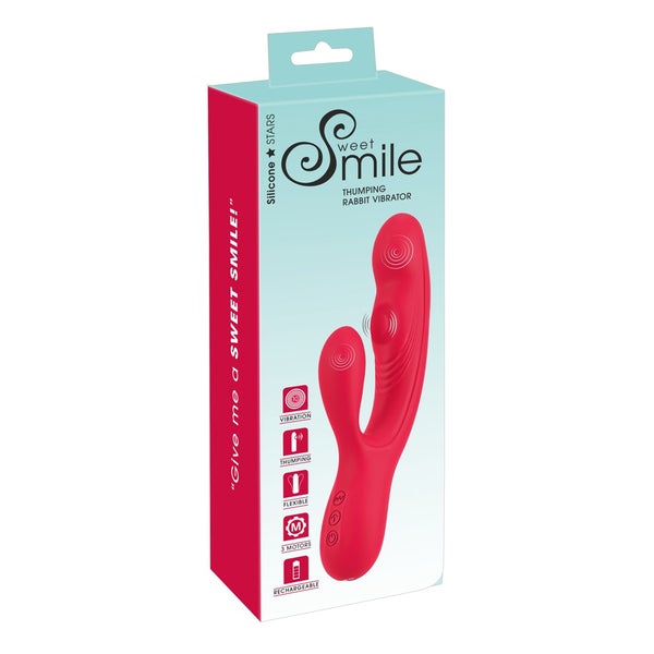 Sweet Smile - Rabbitvibrator mit Klopf-Funktion 1 St