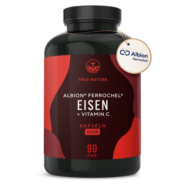 Eisen Kapseln mit Vitamin C – Ferrochel® Premium-Rohstoff 90 St