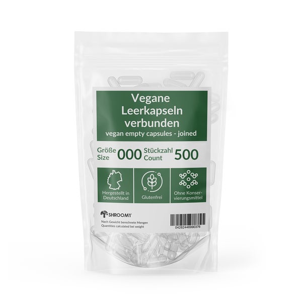 SHROOMY Leerkapseln Größe 000 verbunden 500 St