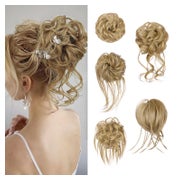 Haarteil Gummiband Dutt Damen Kunsthaar Messy Bun 5er Pack 2 1 St