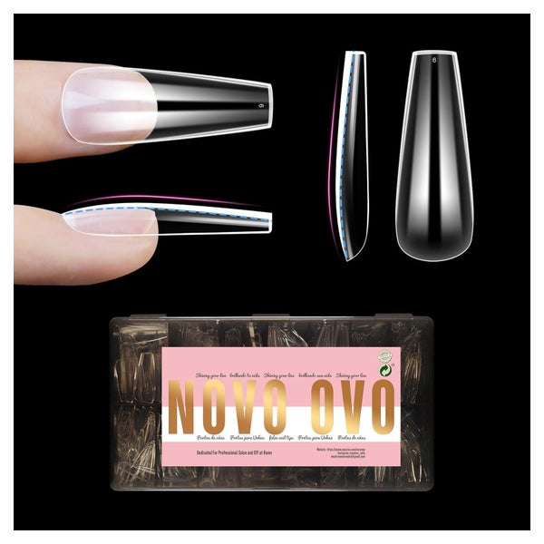 Nageltips Coffin Ballerina L L Natural Thick Coffin Nail Tip 1 St