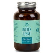 BitterLiebe - Omega 3 vegan Kapseln hochdosiert aus pflanzlichem Algenöl - hochwertigem EPA und DHA - Premium Omega-3-Fettsäuren für Veganer - leicht schluckbar 1x 90 St