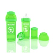 Twistshake Anti-Kolik Trinkflasche / Babyflasche mit Silikonsauger und Milchpulverportionierer 260ml