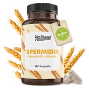 3mg Spermidin + Vitamin C+B12 (180 Kapseln für 6 Monate) Spermidin Kapseln hochdosiert 3 x 180 St