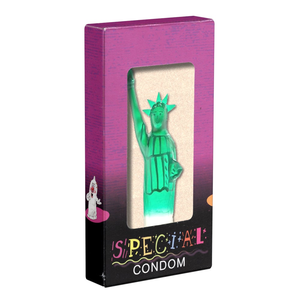 Scherzkondom Freiheitsstatue XL handbemalt, kreativ New York (1 Stück) 1 St