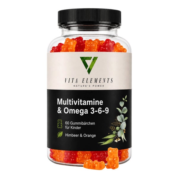 Vita Elements Multivitamin & Omega 3-6-9 Gummibärchen für Kinder 60 St