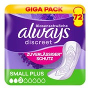 Always Discreet Inkontinenz Small Plus Gigapack 72 Stück 1 St