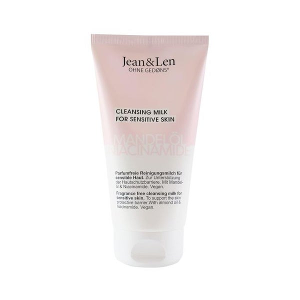 Jean & Len Parfumfreie Reinigungsmilch Mandelöl & Niacinamide 150 ml