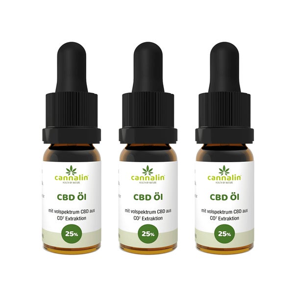 Cannalin - 3x 10 ml CBD Öl Vollspektrum 30 ml
