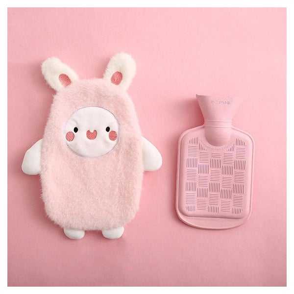 Premium Wärmflasche Hase Rosa Abnehmbarer Bezug 0.5L Kinderw 1 St