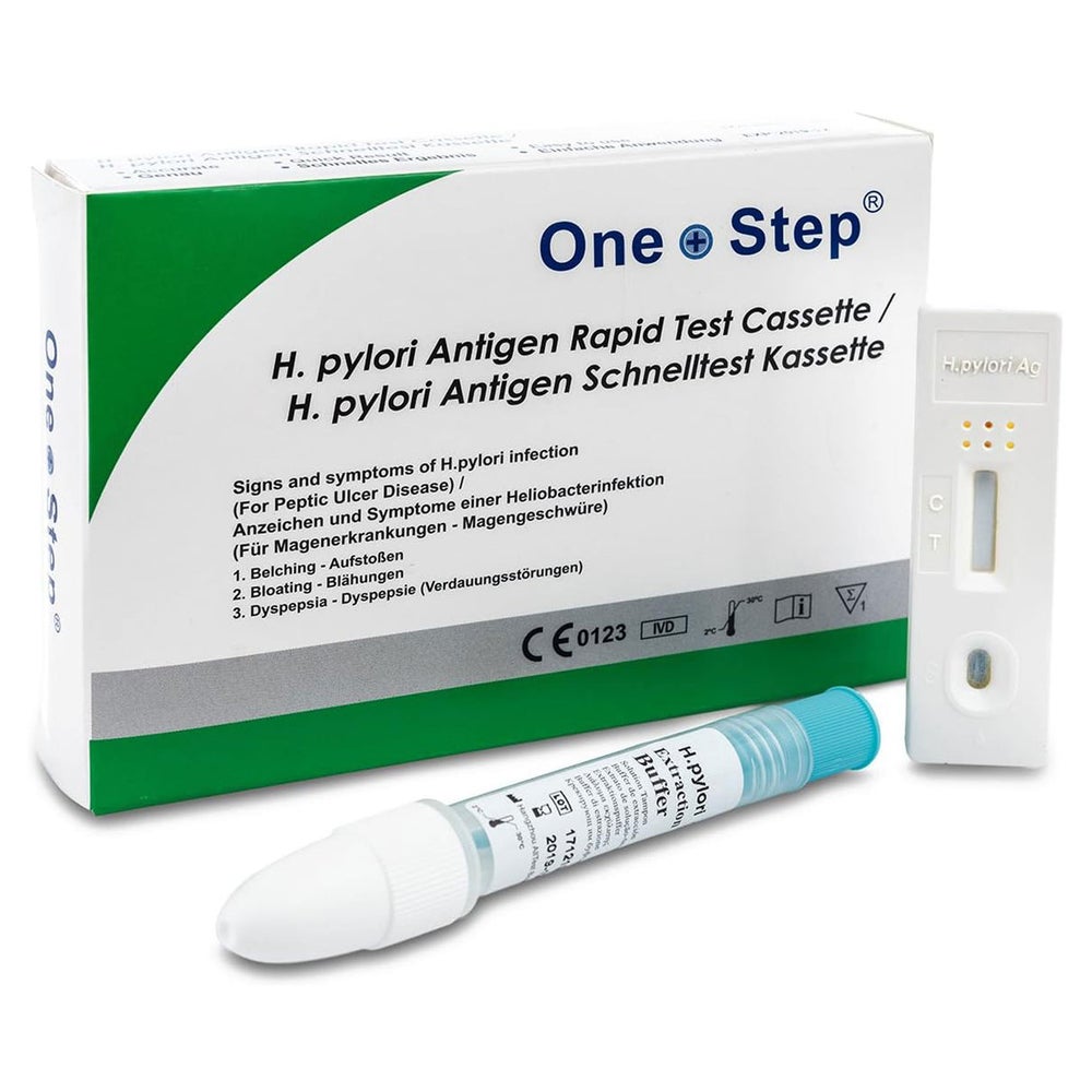One+Step Helicobacter Pylori Magenkeim Test (Stuhl) Schnelltestkassette - Selbsttest für Zuhause 2 St