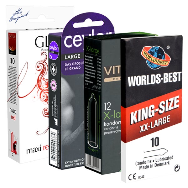 Kondomotheke® B4 XXL Mix - 4 Sorten große Kondome (38 Kondome) 38 St