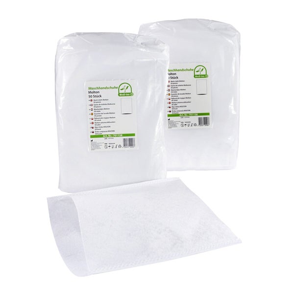 Medi-Inn Einmal-Waschhandschuhe Molton 15 x 22 cm 50er Pack 1000 St