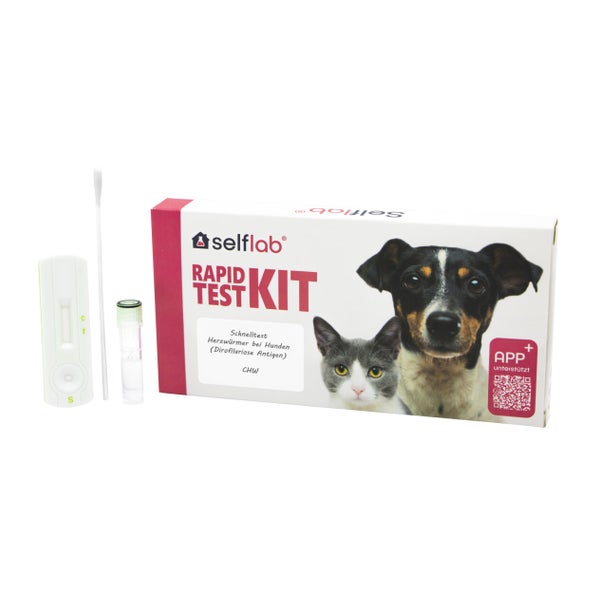 selflab Schnelltest Herzwürmer bei Hunden - Dirofilariose Antigen 1 St