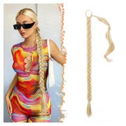 Braid Extensions Pferdeschwanz Haarteil Haargummi 76cm Blond 1 St