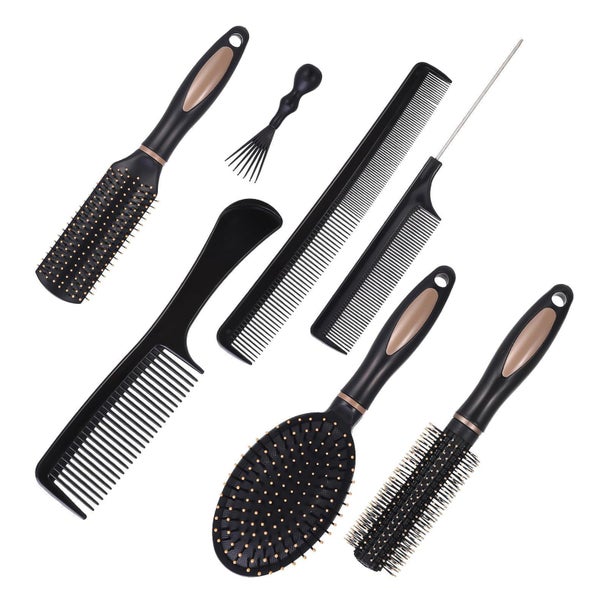 7-teiliges Haarbürsten Set - Antistatische Massagebürsten fü 1 St
