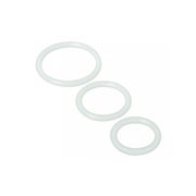 3 Silikon Penisringe – flexibel & transparent (1 Stück) 1 St