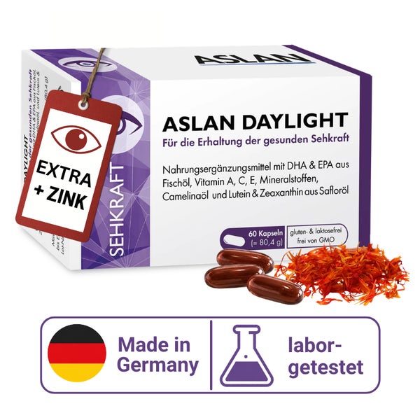 ASLAN Daylight Augenvitamine-Komplex mit Lutein, DHA & Zink 60 St
