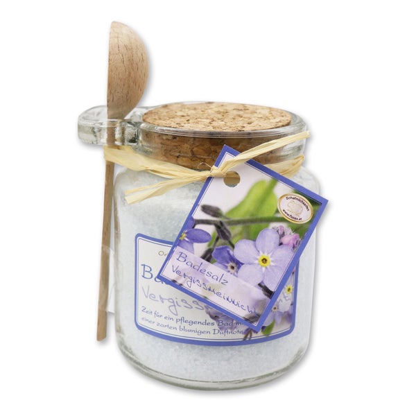 Badesalz Vergissmeinnicht Glas mit Holzlöffel 300 g 300 g