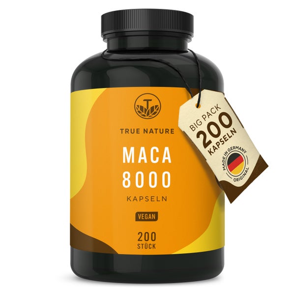 Maca Gold Kapseln - Premium Gelber Maca Extrakt - Made in DE 200 St
