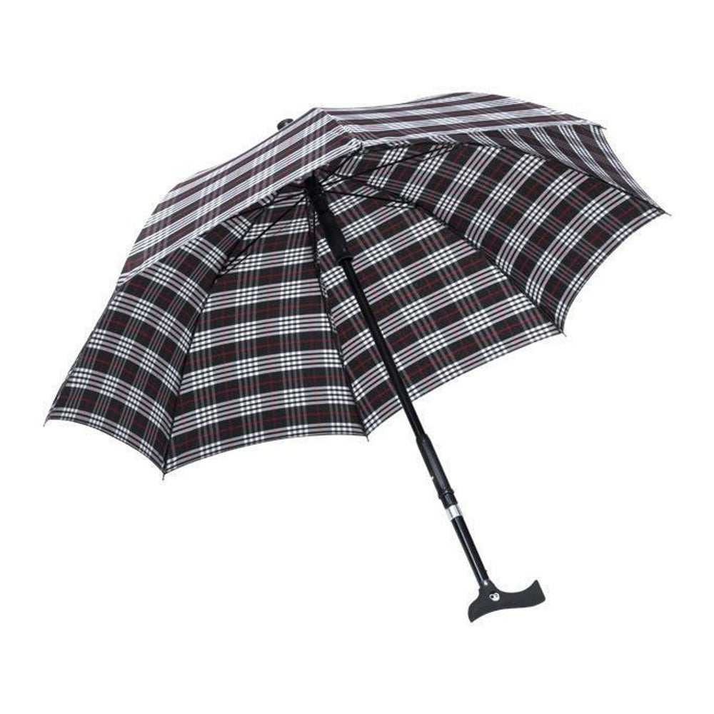 Stockschirm Regenschirm Gehstock schwarz-weiß klein 1 St