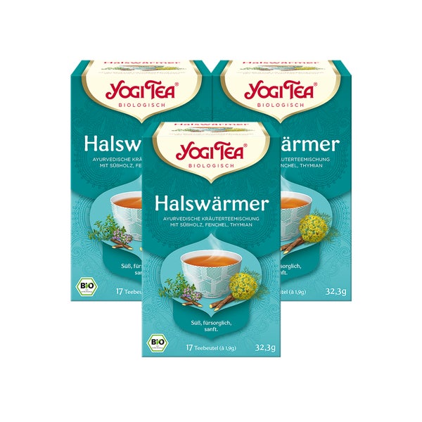 Yogi Tea - Halswärmer Bio Kräutertee | 3 x 30,6g 3x17 St