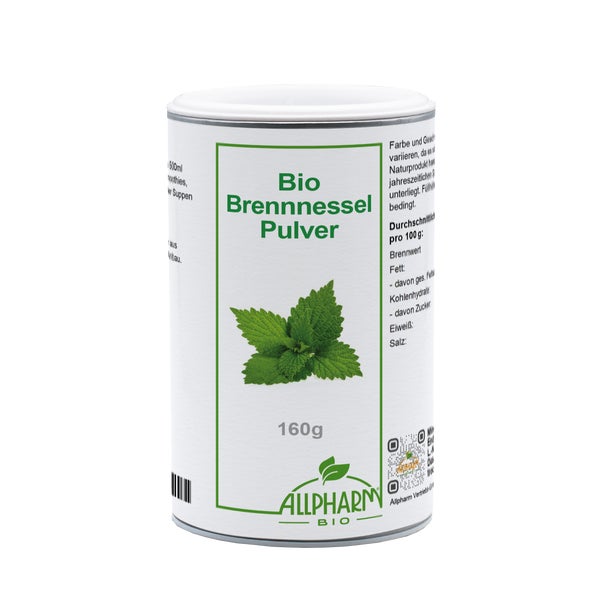 Bio Brennnessel Pulver Allpharm Premium 160 g