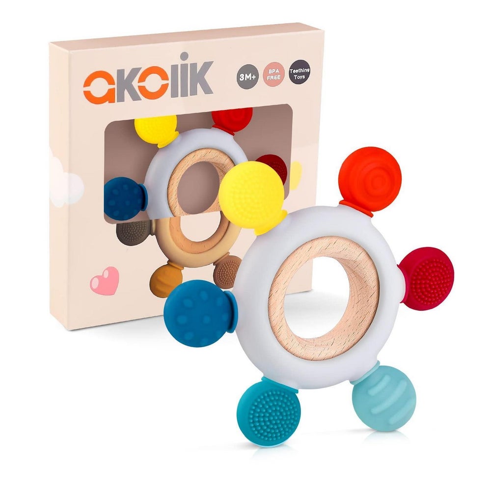 Beißring Baby Silikon BPA frei Zahnungshilfe 1 St