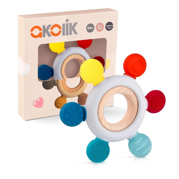 Beißring Baby Silikon BPA frei Zahnungshilfe 1 St