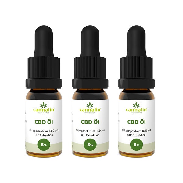 Cannalin - CBD Öl Vollspektrum - 5% - 3x10 ml 30 ml