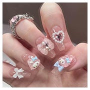 Fingernägel Ballerina Long Kawaii Rosa 3D 0.1 ml 10er Pack 3 1 St