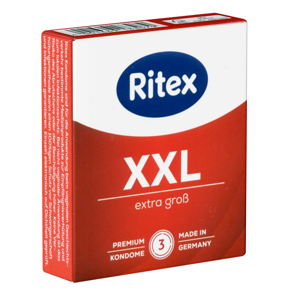 «XXL» Extra Gross, hochelastische Kondome für große Größen (3 Kondome) 3 St