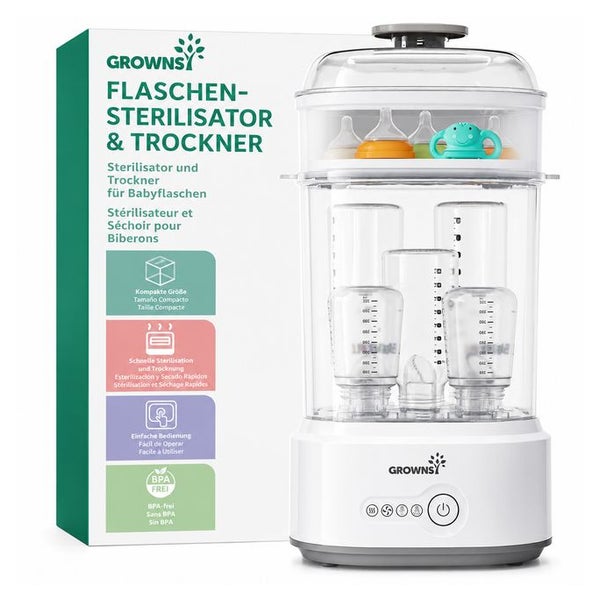 Grownsy Sterilisator für Babyflaschen mit Trocknerfunktion, 5-in-1 1 St