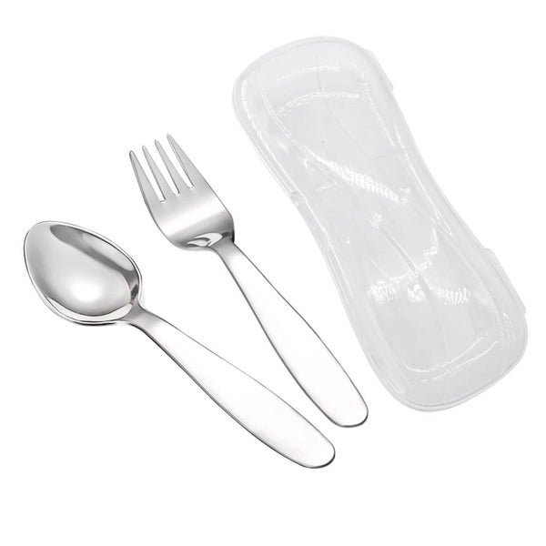Edelstahl Kinderbesteck Set Gabel Löffel mit 1 St