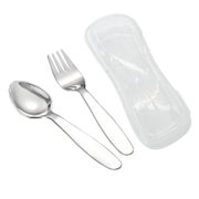Edelstahl Kinderbesteck Set Gabel Löffel mit 1 St