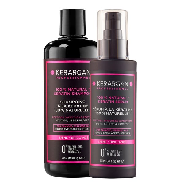 Kerargan - Duo Shampoo und Serum mit Keratin 600 ml