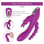 Triple places - Rabbit Vibrator 1 St