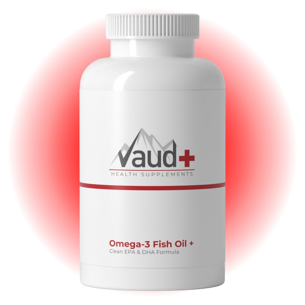 Vaud Omega-3 Fischöl 2000 mg - Mit 600 mg EPA & DHA - Unterstützt die Herzfunktion - 60 Softgels 90 St