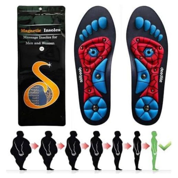 Einlegesohlen Akupressur Magnet Orthopädisch Männer Rot-pro 1 St