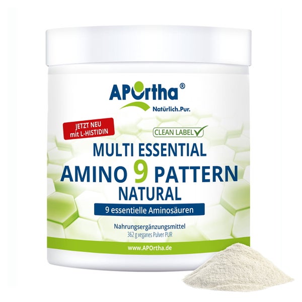 Amino-9-Pattern Pulver PUR - NATURAL - 362 g veganes Pulver 362 g
