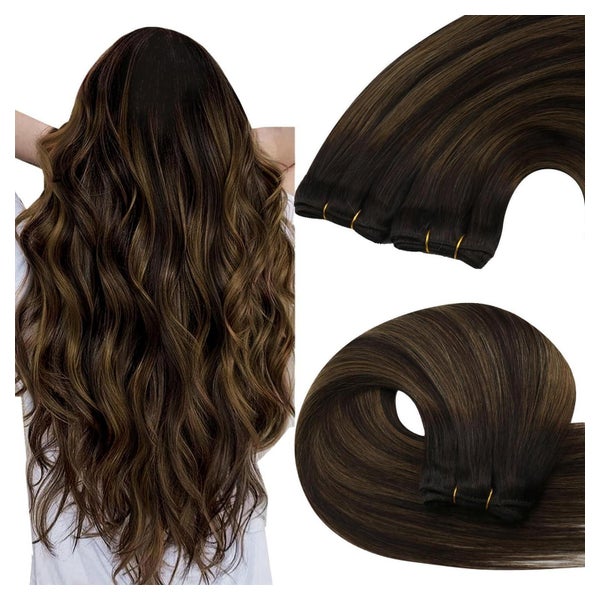 Extensions Echthaar Tressen Remy Weft Ombre 2-Weft-1-#2 2 6 1 St