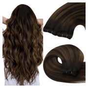 Extensions Echthaar Tressen Remy Weft Ombre 2-Weft-1-#2 2 6 1 St