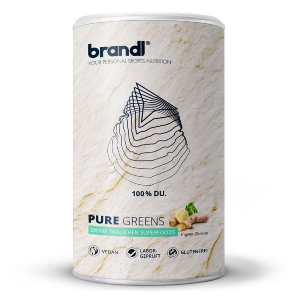 brandl® Superfood Greens Pulver mit Ashwagandha, Spirulina-Pulver, Ingwer, Brokkolisprossen uvm. 300 g