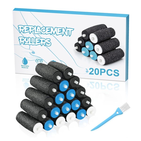 Jorest Ersatzrollen für Scholl Velvet Smooth Hornhautentferner, 20 Stück (8x