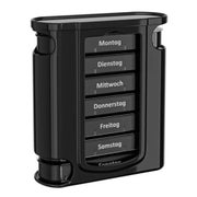 Cepewa Deluxe Tablettenbox für 7 Tage – 4 Fächer pro Tag - Black edition 1 St