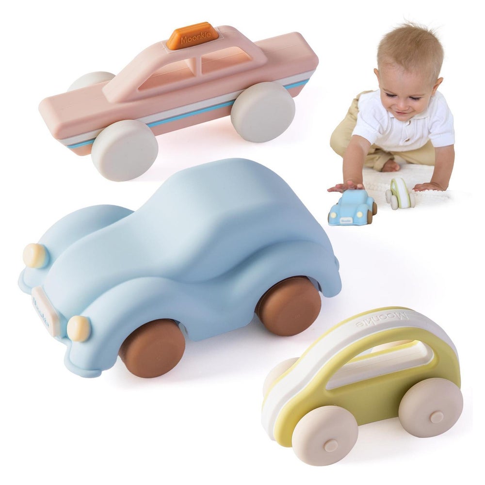 Silikon Spielzeugautos Set 3er Pack Beißring Baby 1 St