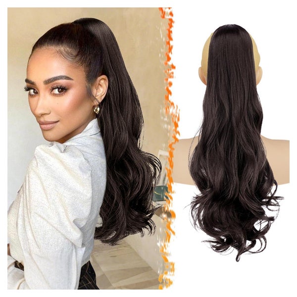 BARSDAR Wellige Ponytail Extension, 50cm Clip-in Zopf Pferdeschwanz Haarteil
