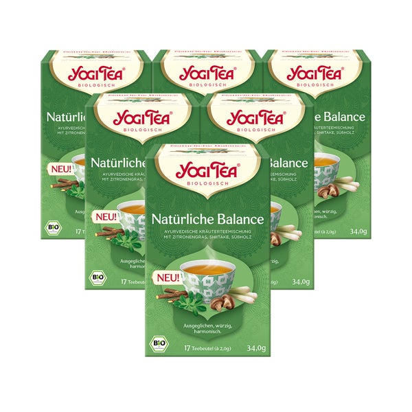 Yogi Tea - Natürliche Balance Bio Kräutertee | 6 x 34g 6x17 St