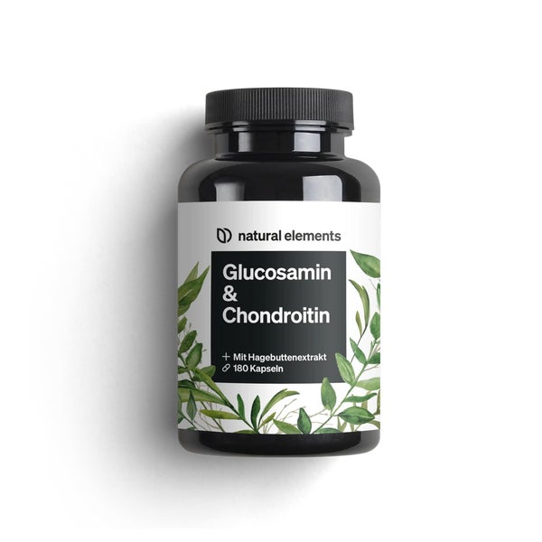 Glucosamin & Chondroitin – 180 Kapseln mit Vitamin C – trägt zu einer normalen Kollagenbildung bei – hochdosiert, ohne unnötige Zusätze – in Deutschland produziert & laborgeprüft 180 St